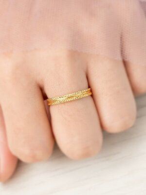 18K YELLOW GOLD RING แหวน ทอง 18K Pre-order