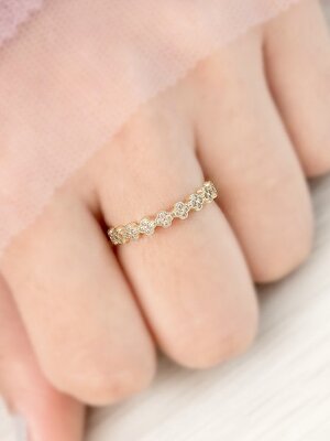 DIAMOND 18K YELLOW GOLD RING แหวน เพชร ทอง 18K Pre-order