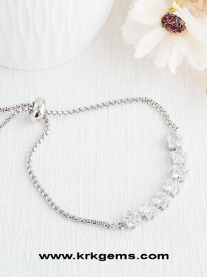 DIAMOND 18K WHITE GOLD BRACELET