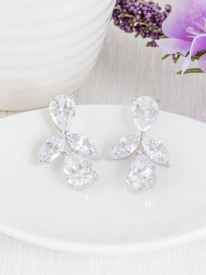 Natural Diamond Gold Earrings ต่างหูเพชรแท้ ทองแท้ 9K, 18K มีใบเซอร์ GIA💎