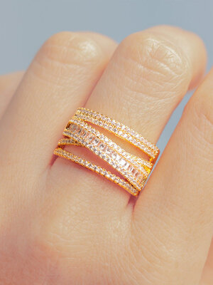 DIAMOND 18K YELLOW GOLD RING แหวน เพชร ทอง 18K Pre-order