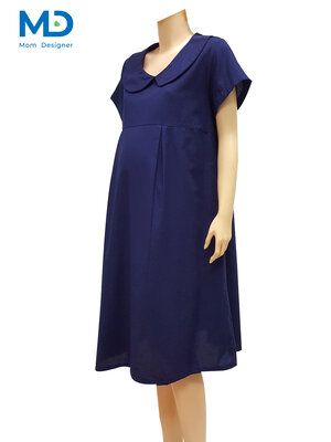 003NV ชุดคลุมท้องคอบัว สีกรมท่า