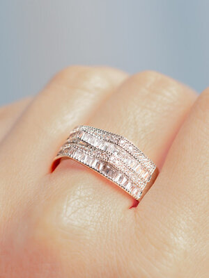 DIAMOND 18K WHITE GOLD RING แหวน เพชร ทอง 18K Pre-order