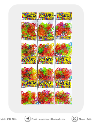 โซ่หัวใจใสคละสี