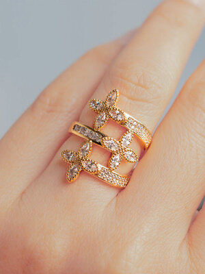 DIAMOND 18K YELLOW GOLD RING แหวน เพชร ทอง 18K Pre-order