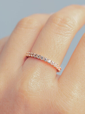 DIAMOND 18K WHITE GOLD RING แหวน เพชร ทอง 18K Pre-order