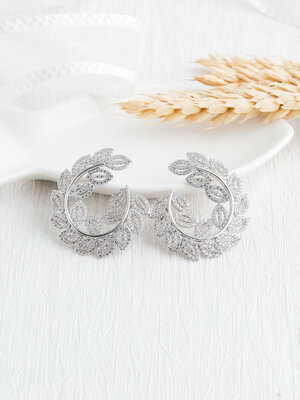 Natural Diamond Gold Earrings ต่างหูเพชรแท้ ทองแท้ 9K, 18K มีใบเซอร์ GIA💎