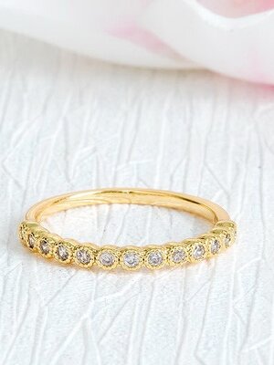 DIAMOND 18K YELLOW GOLD RING แหวน เพชร ทอง 18K Pre-order