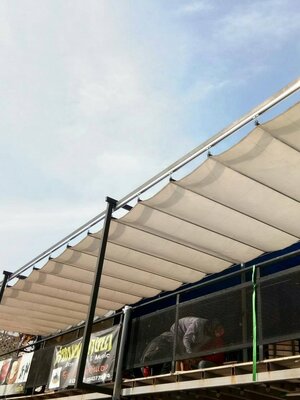 โครงสไลด์ หลังคาผ้าใบเปิด-ปิดได้