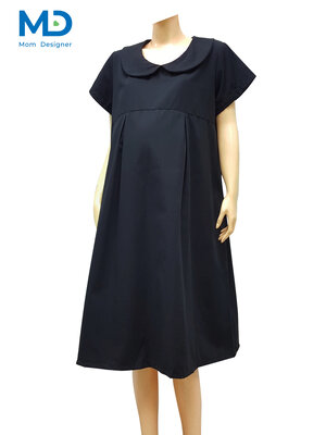 003BK ชุดคลุมท้องคอบัว สีดำ