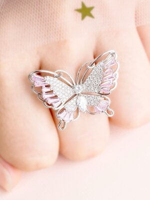 PINK SAPPHIRE DIAMOND 18K WHITE GOLD RING แหวน แซฟไฟร์สีชมพู เพชร ทอง 18K Pre-order