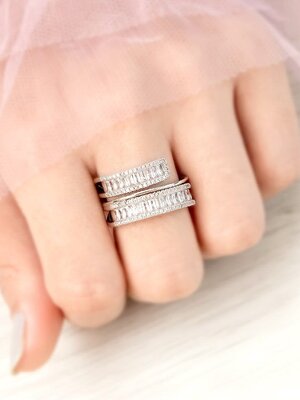 DIAMOND 18K WHITE GOLD RING แหวน เพชร ทอง 18K Pre-order