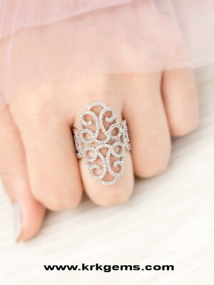 DIAMOND 18K WHITE GOLD RING แหวน เพชร ทอง 18K Pre-order