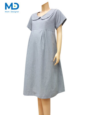 003GR ชุดคลุมท้องคอบัว สีเทา