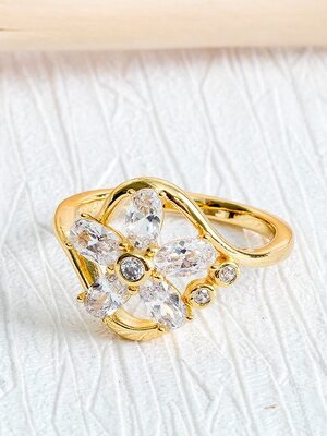 DIAMOND 18K YELLOW GOLD RING แหวน เพชร ทอง 18K Pre-order