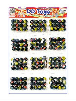 ลูกแก้ว หยกลายดำ 16 มิล แบบแผง