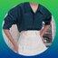 เสื้อเชิ้ตแขนยาวสีเขียวหัวเป็ด