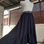 กระโปรงยาวชายระบายสีดำ สาวอวบใส่ได้น๊า