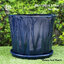 กระถางลายใบกล้วย PBL01 เคลือบ Navy blue