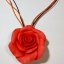 ORANGE ROSE HANDMADE CLAY NECKLACE
