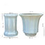 P124S-TST กระถาง พร้อม ฐานตั้งกระถาง ทรง 12 เหลี่ยมเคลือบสี azure glow สำเนา