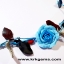 PASTEL BLUE 1ROSE HANDMADE CLAY BRACELET