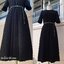 เดรสวินเทจสีดำกระโปรงจีบพลีท (Vintage dress)