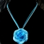 PASTEL BLUE ROSE HANDMADE CLAY NECKLACE