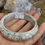 Carved Burmese Jadeite Bangle Size 56