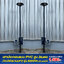 เสาดำPVC 3เมตร ฐานเพลทเหล็ก+ไฟสนาม UFO รุ่น 6000W (ปรับได้ 3 สี)