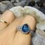 LONDON BLUE TOPAZ WHITE TOPAZ RING