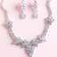 VIOLET SAPPHIRE DIAMOND 18K WHITE GOLD NECKLACE EARRING สร้อยคอ ต่างหู เพชร ทอง 18K Pre-order