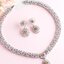 ORANGE SAPPHIRE DIAMOND 18K GOLD NECKLACE EARRING สร้อยคอ ต่างหู บุษราคัม ล้อมเพชร ทอง 18K Pre-order
