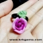 PURPLE ROSE HANDMADE CLAY RING
