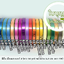 ริบบิ้นพับเหรียญ สีพื้น เนื้อเรียบ เบอร์ 2 TW ฝาเขียว (ยาว 50 หลา กว้าง 1.2 cm)