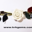 PURE WHITE ROSE HANDMADE CLAY NECKLACE BRACELET EARRING RING SET