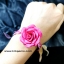 DEEP PINK 1ROSE HANDMADE CLAY BRACELET