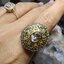 BLUE TOPAZ TSAVORITE WHITE TOPAZ RING 925 SILVER