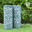 กระบอก/แจกัน CY16 ลายดอกโบตั๋น สี aqua blue