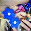BLUE FLOWER HANDMADE CLAY HAIR ACCESSORIES