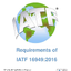 ข้อกำหนดด้านอุตสาหกรรมยานยนต์ IATF 16949:2016 (Requirement IATF 16949:2016 ) อบรม Public 4,000 บาท / ท่าน อบรมด่วน อบรมออนไลน์