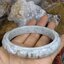Carved Burmese Jadeite Bangle Size 62