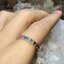 9 Lucky gemstones Ruby, Blue Sapphire, Emerald, Topaz, Zircon, Yellow Sapphire, Moonstone, Garnet, Cat's eyes 925 Sterling Silver แหวนนพเก้า ทับทิม ไพลิน มรกต โทแพซ ไพฑูรย์ บุษราคัม มูนสโตน โกเมน ตาแมว Size 56 เงินแท้ 925