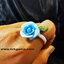 PASTEL BLUE ROSE HANDMADE CLAY RING
