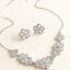 DIAMOND JEWELRY 18K WHITE GOLD NECKLACE EARRING สร้อยคอ ต่างหู เพชร ทอง 18K Pre-order