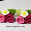 DEEP & PASTEL PINK 2ROSE HANDMADE CLAY EARRING