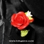RED ROSE HANDMADE CLAY NECKLACE BRACELET EARRING RING