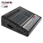 myNPE GT 850 เพาเวอร์มิกเซอร์ 2 Mono 1 Stereo 48V USB Bluetooth Power Mixer มิกเซอร์มีแอมป์ แจ็คปลั๊ก Connector อุปกรณ์เชื่อมต่อ GT850 GT-850 Hippo Audio