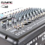myNPE GT 850 เพาเวอร์มิกเซอร์ 2 Mono 1 Stereo 48V USB Bluetooth Power Mixer มิกเซอร์มีแอมป์ แจ็คปลั๊ก Connector อุปกรณ์เชื่อมต่อ GT850 GT-850 Hippo Audio