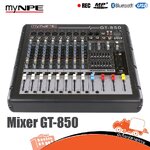 myNPE GT 850 เพาเวอร์มิกเซอร์ 2 Mono 1 Stereo 48V USB Bluetooth Power Mixer มิกเซอร์มีแอมป์ แจ็คปลั๊ก Connector อุปกรณ์เชื่อมต่อ GT850 GT-850 Hippo Audio
